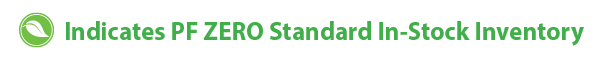 Leaf indicates PF ZERO Standard In-Stock Inventory